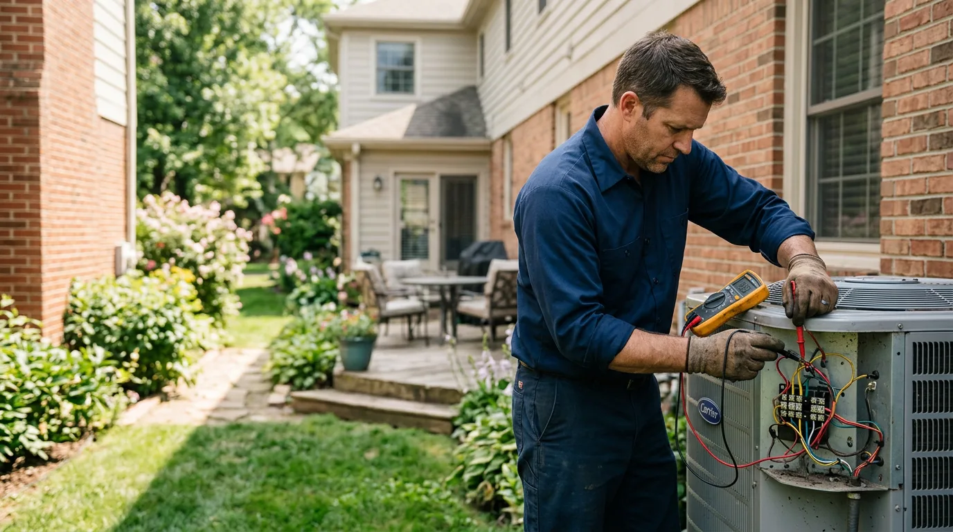 HVAC technician working near Mapleton, OR